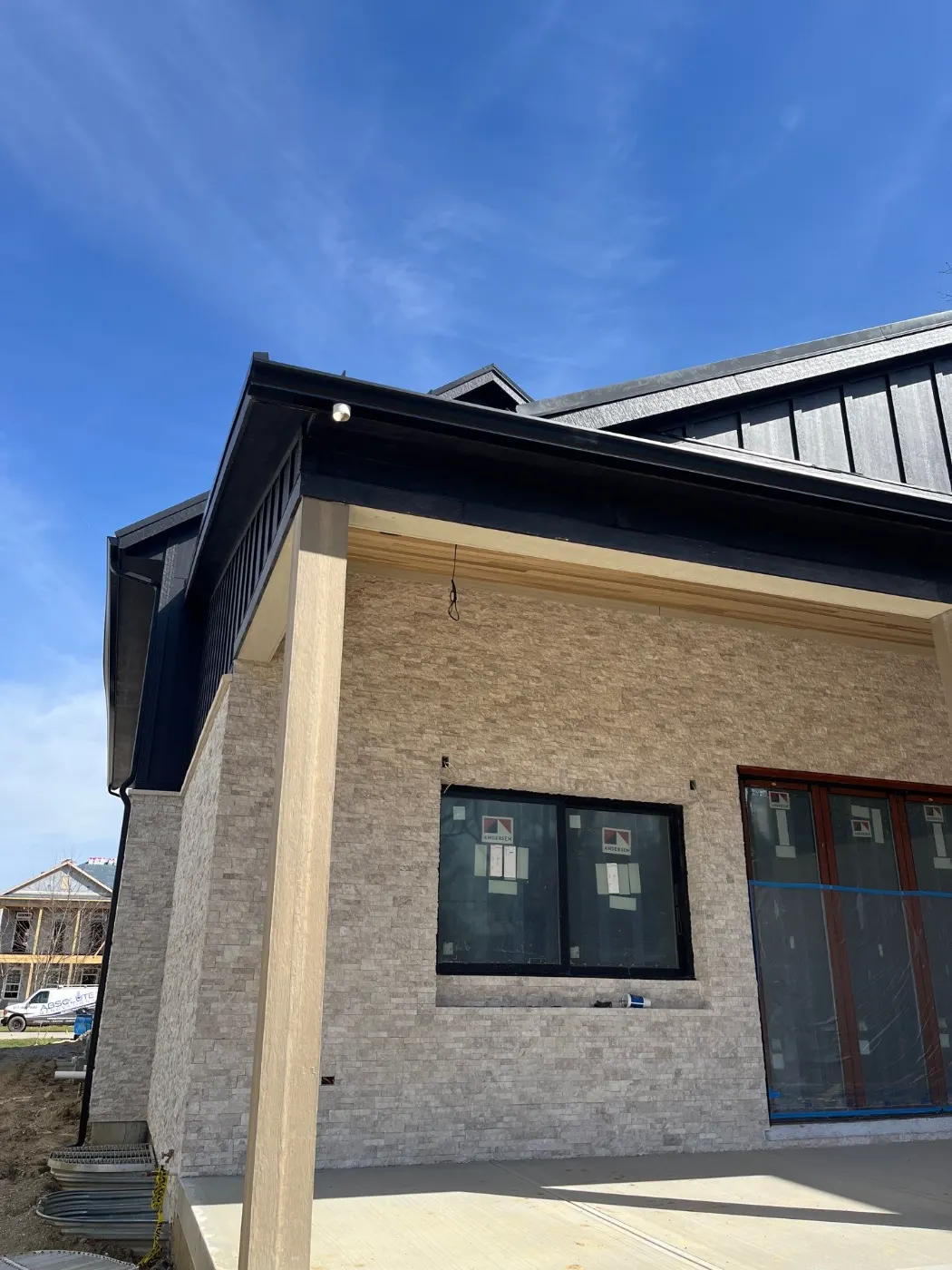 Trim and flashing detail on a Noblesville siding job